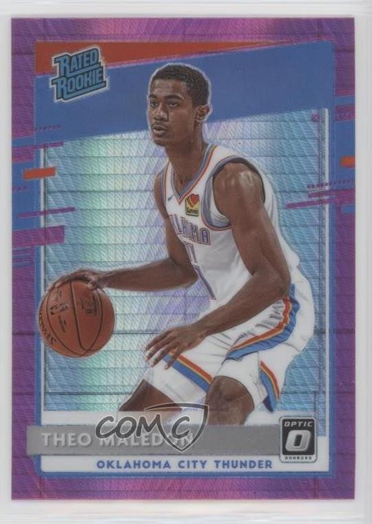 2020-21 Panini Donruss Optic Rated Rookie Hyper Pink Prizm Theo Maledon #184 0v9