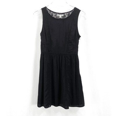 american eagle black crochet dress American Eagle Outfitters Black Crochet Lace Sleeveless Dress