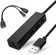 OTG Cable for Fire TV Stick 4K Lite Max Cube - USB Ethernet Adapter with Hub ...