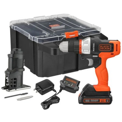 BLACK+DECKER MATRIX  2-Kit Drill Jigsaw - BDCDMT1202KTJC1