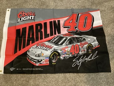 NASCAR 2002 Sterling Marlin #40 Coors RACING PREMIUM 1 SIDED 28 x43  FLAG New OS