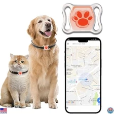 GPS Tracker for Dogs & Cats - Waterproof Real-Time Collar | 365-Day Battery