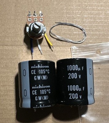 VOLUME Control POTENTIOMETER & 1000 uF 200V Capacitors in Sunfire HRS Subwoofer