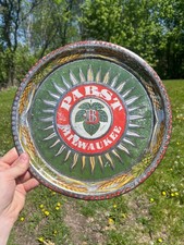 Pre-Prohibition Pabst Blue Ribbon Beer Milwaukee Advertising Serving Tray