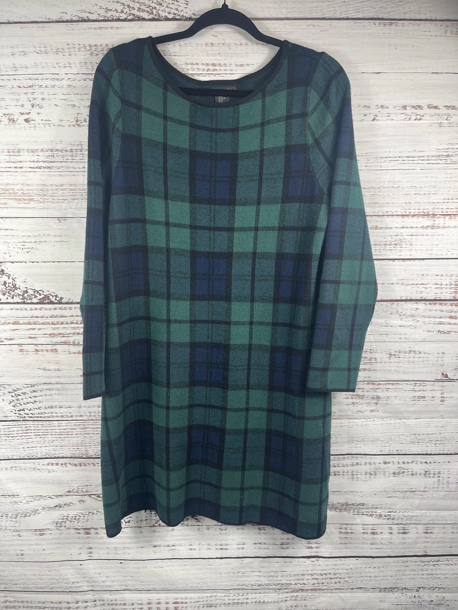 green emerald velvet dress All The Gifts Green Plaid Mini Dress | Christmas main image 1