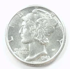 *1943 D MINT MERCURY DIME* *GEM BU+* NR #P2747