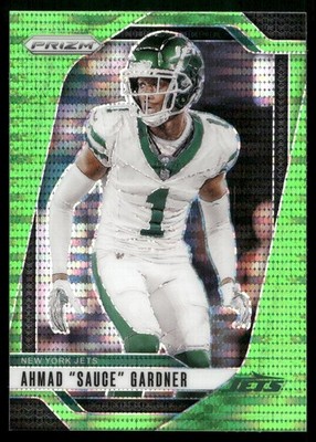 Ahmad Sauce Gardner - 2024 Panini Prizm Football - Green Neon Disco Prizm