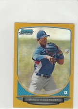 2013 Bowman Chrome Mini Gold Refractor #03/50 MARCO HERNANDEZ #109 Cubs