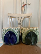2 Blument&ouml;pfe als Paar orig. Jugendstil &Uuml;bertopf Cachepot Blumentopf RAR!!