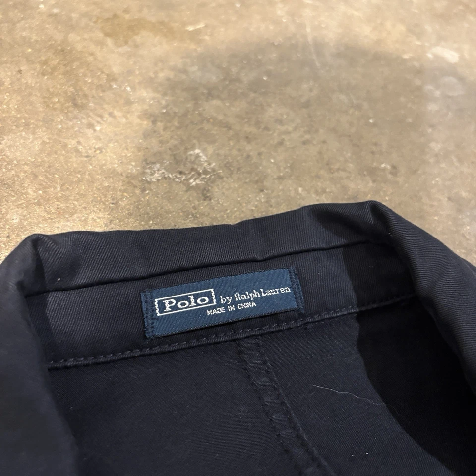 PRL Bleecker Chaqueta Estilo Militar Cierre de Botones Azul Marino Polo Ralph Lauren Para Hombres L Foto 2 de 4