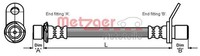 Bremsschlauch Hinten Links Metzger 4110014 FÜR Toyota