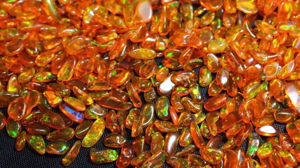 100 Pcs Lot AAA Natural Multi Flash Ethiopian Opal Rough Welo Fire Opal Stone - Image 2 of 2