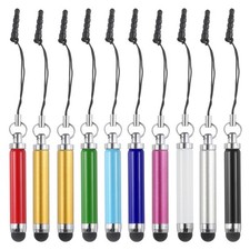 10pcs Metallic Stylus Pen Retractable Capacitive Pens