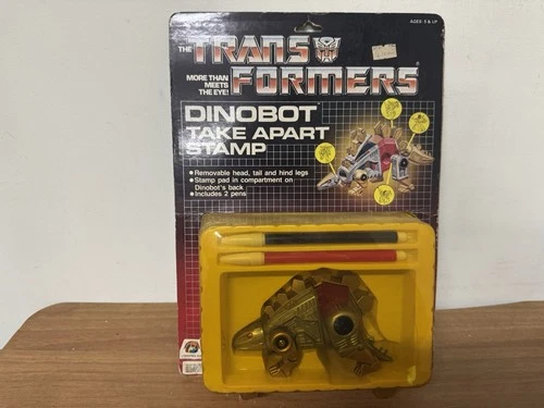 Transformers G1 Dinobot Take Apart Stamp 1985 Littardi Licensed Hasbro New