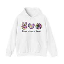 Peace Love Soccer Hoodie, Sports Lovers Players Women Men Tie Dye Hoodie