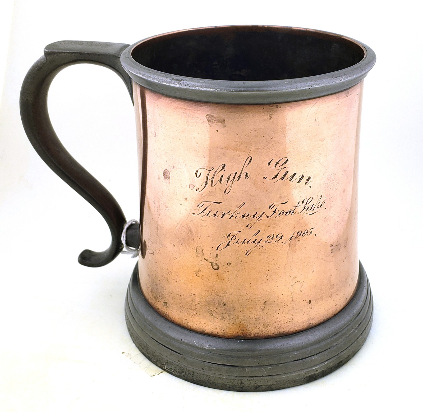 Antique Shooting Trophy Mug 1905 Turkey Foot Lake Ohio High Gun 50 Straight