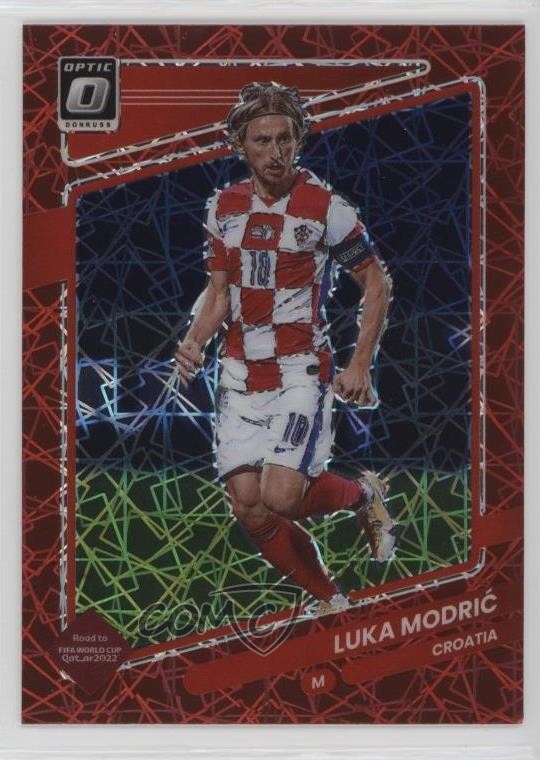 2021 Panini Donruss Road to Qatar Optic Red Velocity Prizm Luka Modric #37 09gn