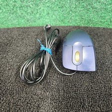 Vintage IBM ScrollPoint 4-Button Wired USB Mouse Model MO27FO Metallic Blue LED