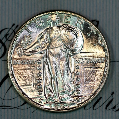 * 1927-P * SOLID+ GEM BU MS STANDING LIBERTY QUARTER * FROM ORIGINAL COLLECTION
