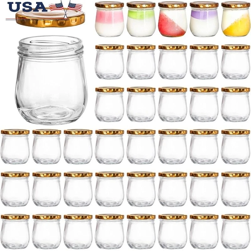 Airtight Glass Storage Jars 6oz Mason Spice Containers Leakproof Food Safe New