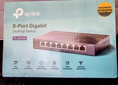 TP-Link - TL-SG108 - 8-Port Multi-Gigabit Ethernet Desktop Switch - NEW  IN  BOX
