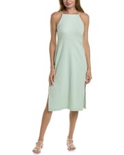 NWT Madewell green mint crosshatch texture knee-length apron cami dress size L