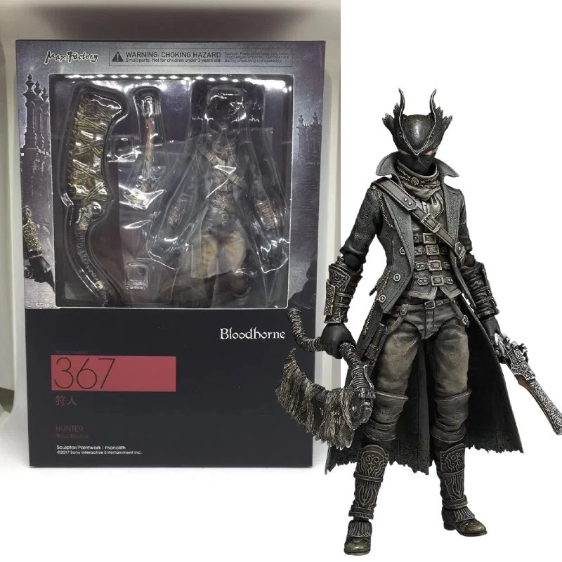 MARKENLOS Figma 367 Game Hunter Bloodborne Figure Toy Movable PVC New in Box 15cm