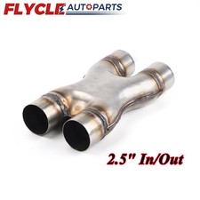 Universal Crossover X Pipe Dual 2.5 Inout Stainless Steel Muffler Exhaust Tip Universal Crossover X Pipe Dual 2.5 Inout Stainless Steel Muffler Exhaust Tip