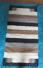 Tan & Brown Western Saddle Blanket - Throw Rug - 31" x 61"