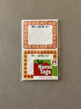 Student Sticker Name Tags 12 Sheets With 24 Name Tags 3  X 3 1/4  New In Package