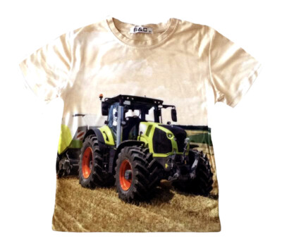 Jungen T-Shirt Traktor Trecker Ballenpresse Fotodruck Farmer H-310