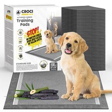 Charcoal Puppy Pads 23"x24" Standard Size, Odor-Control Carbon Dog Training P...