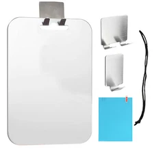 Shower Mirror for Shaving Fogless Bathroom Wall  Mirror with  A4F3