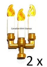 New Lego 2x Pearl Gold Minifigure Candlestick Candelabra 73117 37775 37762