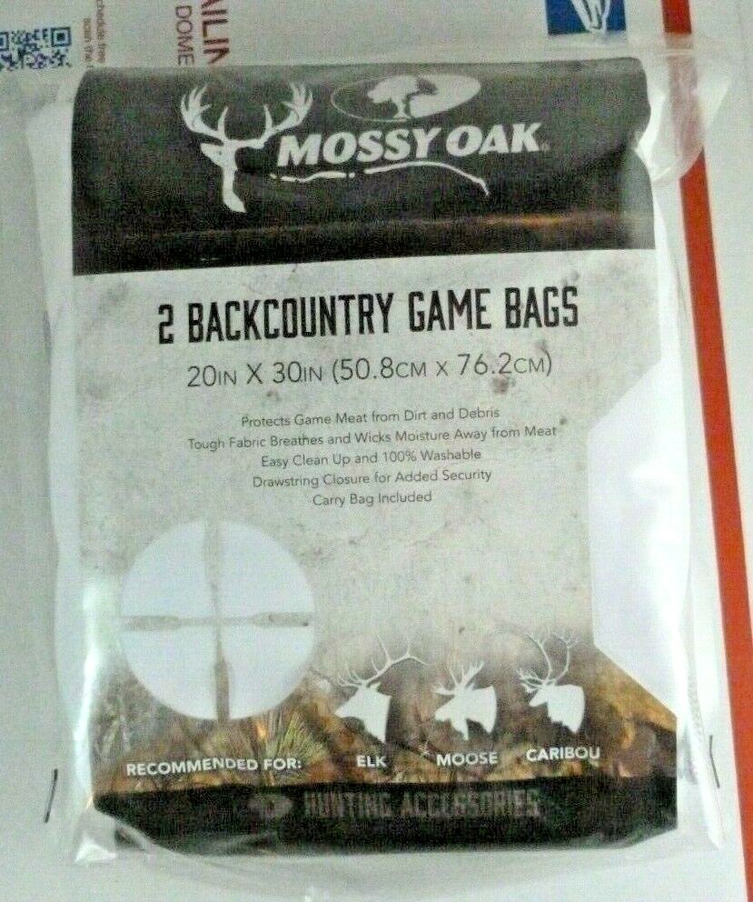 Mossy Oak 2 Backcountry Game Bags Hunting Elk Moose Caribou 20"x30" eBay