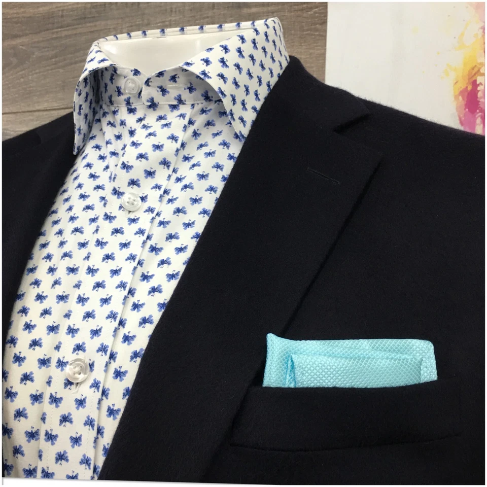 SAKS FIFTH AVE 男式西装外套运动外套休闲夹克尺寸 42L 100% 羊绒套装 — 第 3/4 张图片