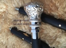 Handmade Brass Knob Handle Designer Style Wooden Walking Stick Vintage Cane Gift