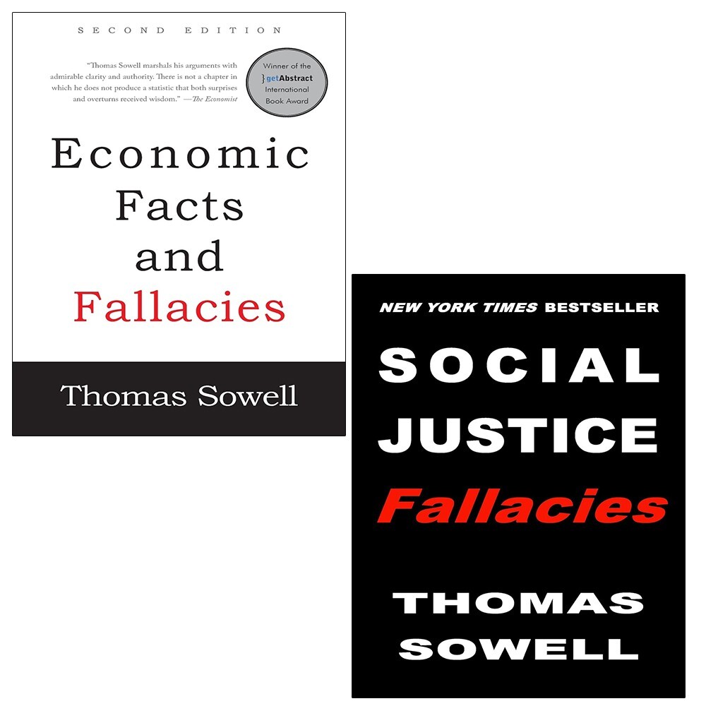 Thomas Sowell Collection 2 Books Set Social Justice Fallacies(HB),Economic Facts