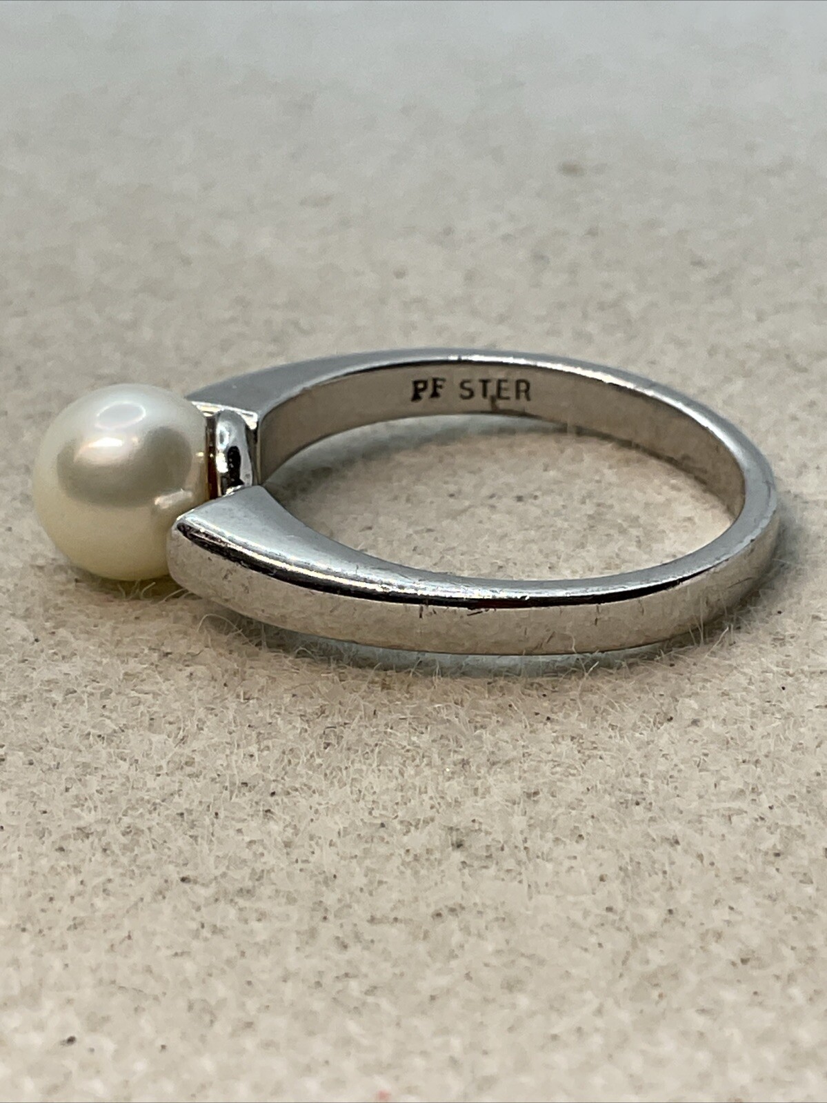 ELEGANT Solid 925 Sterling Silver White Pearl (7.… - image 5