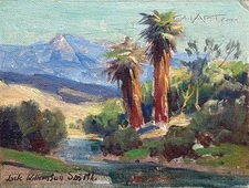 1930s Oil Painting of 29 PALMS CaLiFoRnia by JACK WILKINSON SMITH !!!