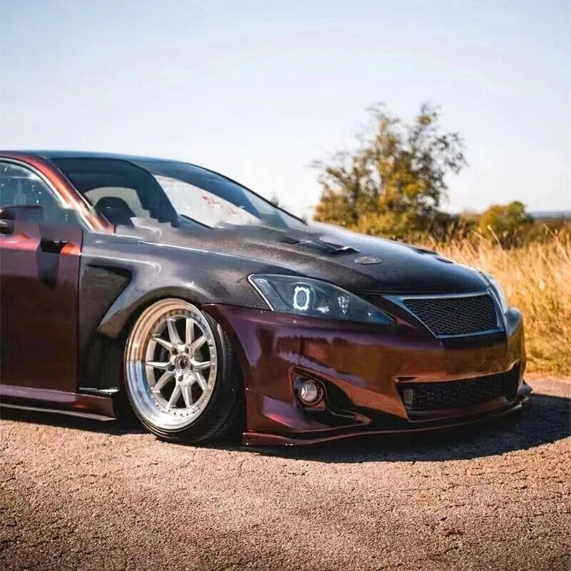 Carbon Exterior Side Front Fenders Vent For 2006-2012 Lexus is250 is300 upgraded Foto 3 de 4