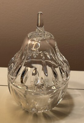 Vtg Bleikristall Lead Crystal Lidded Sugar Bowl Pear Shape West Germany
