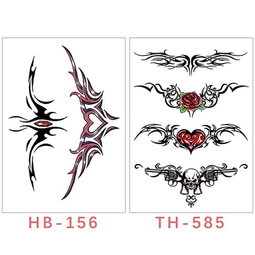 Woman Temporary Tattoos Stickers Waist Belly Waterproof Tattoo Stickers Colorful - Picture 4 of 7