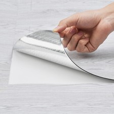 VEVOR Dalle revêtement de sol en vinyle 9900 mm grain de bois gris clair 1,5 mm