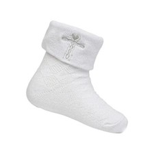  Baby Christening Socks 0-6, 6-12 Months, White Blue Cream Boy Girl, Cotton Rich