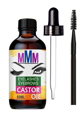 Bio Rizinusöl 100% kaltgepresst unverdünnt, zertifiziert, Premium Qualität 50ML
