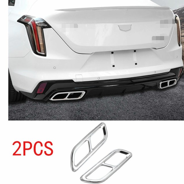 Fit For Cadillac CT5 20192020 Steel Chrome Rear Tail Exhaust Pipe