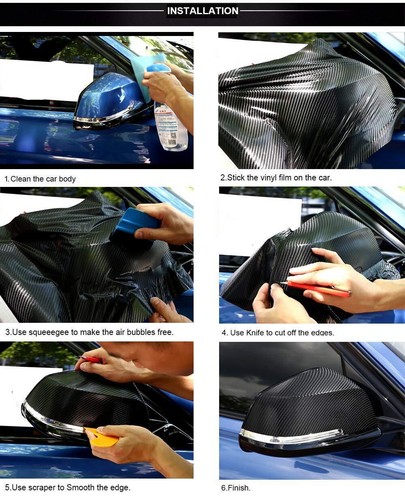 5D Rollo De Vinilo Fibra Carbono Para Exterior Calificado Auto Coches Vinil - Picture 10 of 10