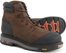 NIB - Justin Warhawk 6” Work Boots - WK251  - Leather Safety Toe - Men’s 14EE