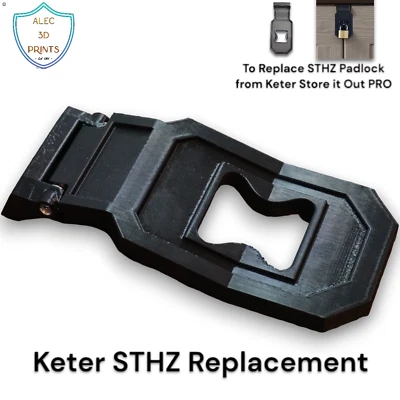 ALEC 3D PRINTS Keter STHZ Store It Out Replacement Padlock Hinge - Keter Spare Part Replacement